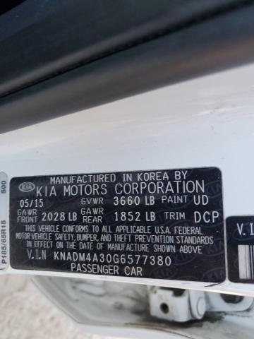 Photo 11 VIN: KNADM4A30G6577380 - KIA RIO LX 