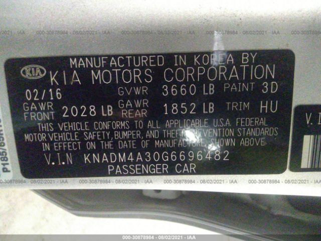 Photo 8 VIN: KNADM4A30G6696482 - KIA RIO 