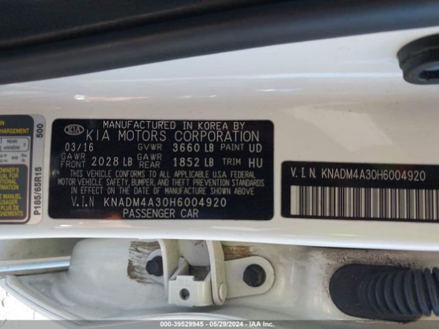 Photo 8 VIN: KNADM4A30H6004920 - KIA RIO 