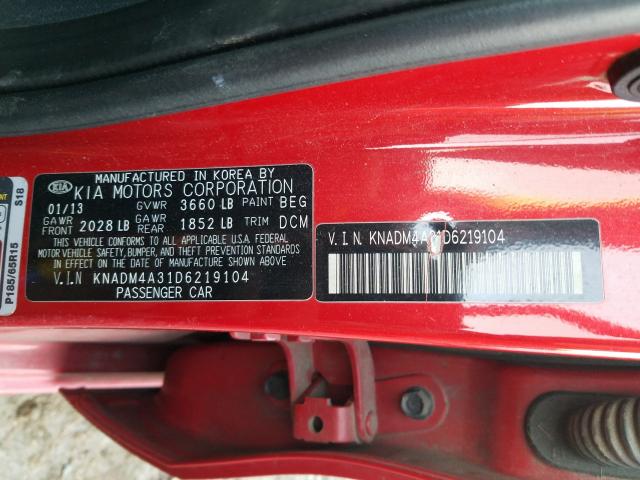 Photo 9 VIN: KNADM4A31D6219104 - KIA RIO LX 