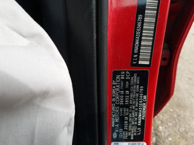 Photo 9 VIN: KNADM4A31E6346789 - KIA RIO LX 