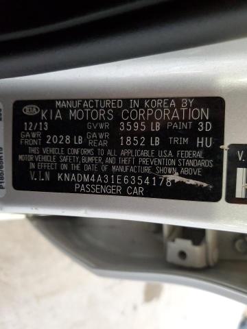 Photo 12 VIN: KNADM4A31E6354178 - KIA RIO 