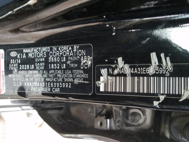 Photo 9 VIN: KNADM4A31E6395992 - KIA RIO LX 