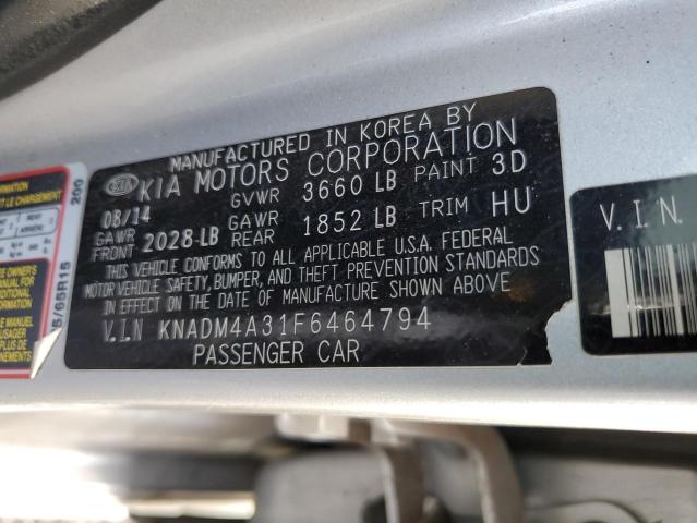 Photo 11 VIN: KNADM4A31F6464794 - KIA RIO LX 