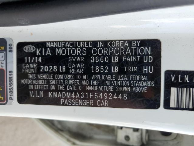 Photo 9 VIN: KNADM4A31F6492448 - KIA RIO LX 