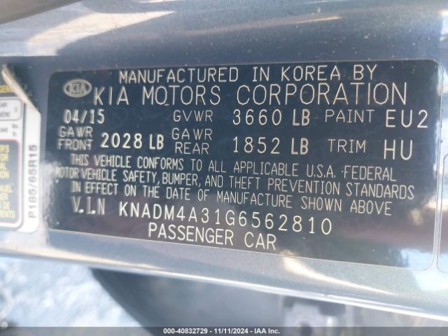 Photo 8 VIN: KNADM4A31G6562810 - KIA RIO 