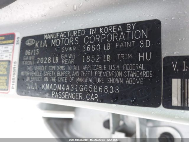 Photo 8 VIN: KNADM4A31G6586833 - KIA RIO 