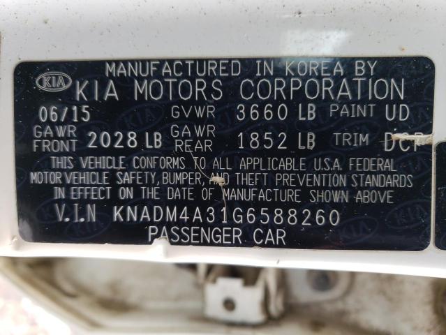 Photo 11 VIN: KNADM4A31G6588260 - KIA RIO LX 