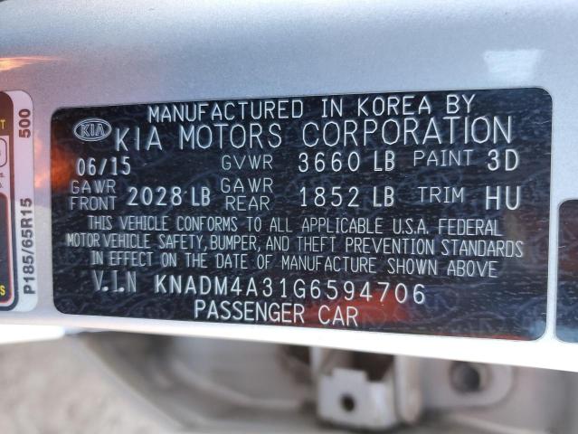 Photo 11 VIN: KNADM4A31G6594706 - KIA RIO 