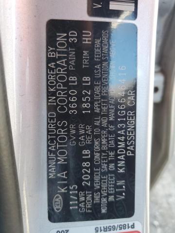 Photo 11 VIN: KNADM4A31G6646416 - KIA RIO LX 