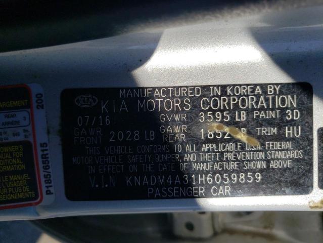 Photo 11 VIN: KNADM4A31H6059859 - KIA RIO 