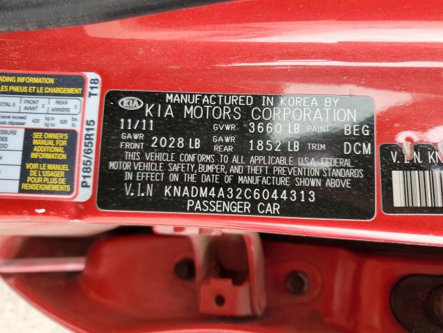 Photo 12 VIN: KNADM4A32C6044313 - KIA RIO 