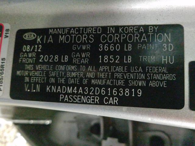 Photo 9 VIN: KNADM4A32D6163819 - KIA RIO LX 