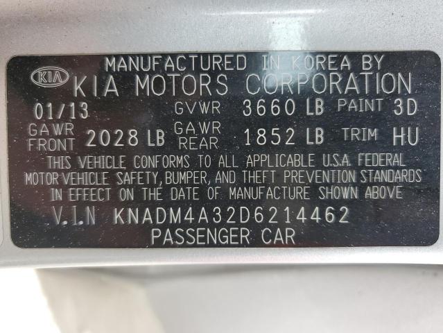 Photo 12 VIN: KNADM4A32D6214462 - KIA RIO LX 