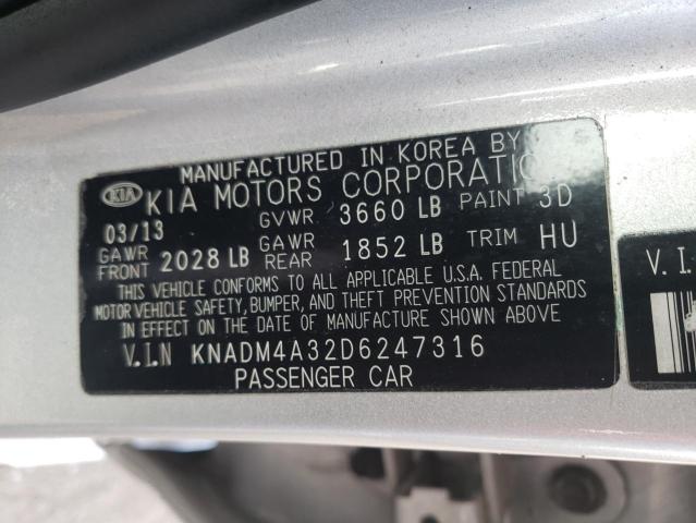 Photo 9 VIN: KNADM4A32D6247316 - KIA RIO LX 