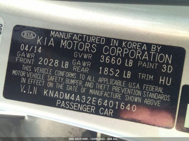 Photo 8 VIN: KNADM4A32E6401640 - KIA RIO 