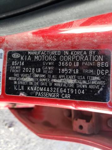 Photo 9 VIN: KNADM4A32E6419104 - KIA RIO LX 