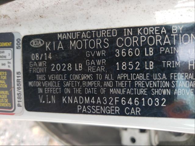 Photo 9 VIN: KNADM4A32F6461032 - KIA RIO LX 