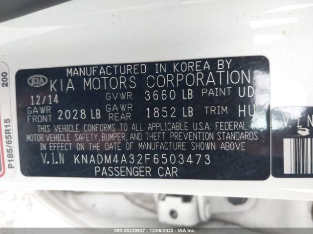 Photo 8 VIN: KNADM4A32F6503473 - KIA RIO 