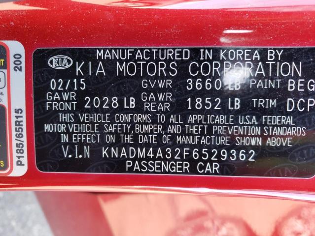 Photo 11 VIN: KNADM4A32F6529362 - KIA RIO 