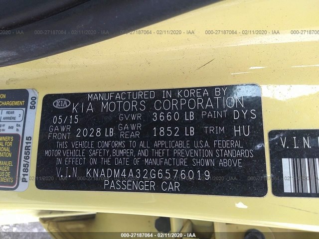 Photo 8 VIN: KNADM4A32G6576019 - KIA RIO 