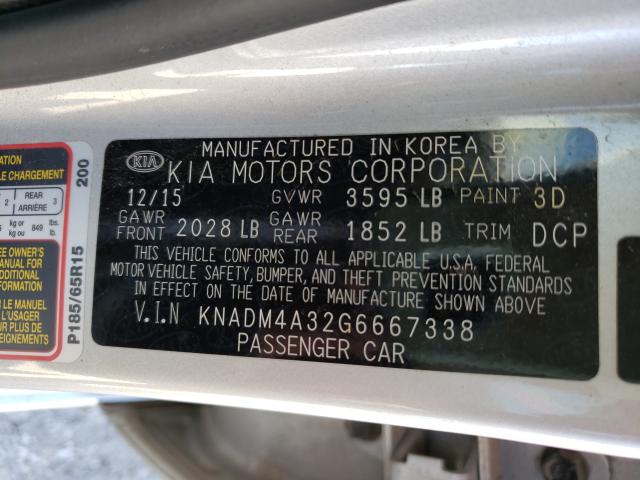 Photo 9 VIN: KNADM4A32G6667338 - KIA RIO 