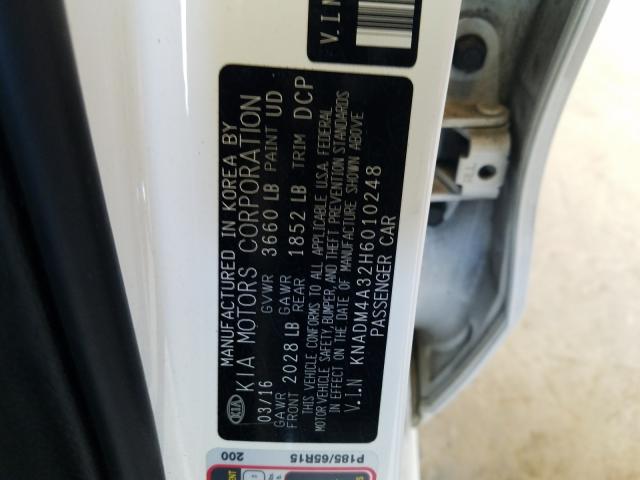 Photo 9 VIN: KNADM4A32H6010248 - KIA RIO LX 