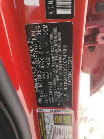 Photo 11 VIN: KNADM4A33C6074789 - KIA RIO LX 