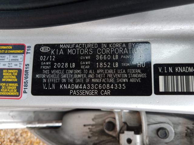 Photo 9 VIN: KNADM4A33C6084335 - KIA RIO LX 