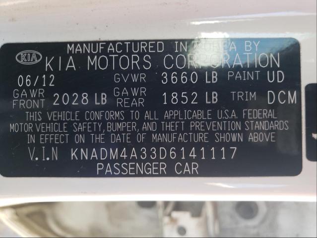 Photo 9 VIN: KNADM4A33D6141117 - KIA RIO LX 