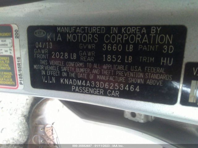 Photo 8 VIN: KNADM4A33D6253464 - KIA RIO 