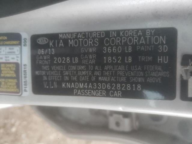 Photo 11 VIN: KNADM4A33D6282818 - KIA RIO LX 