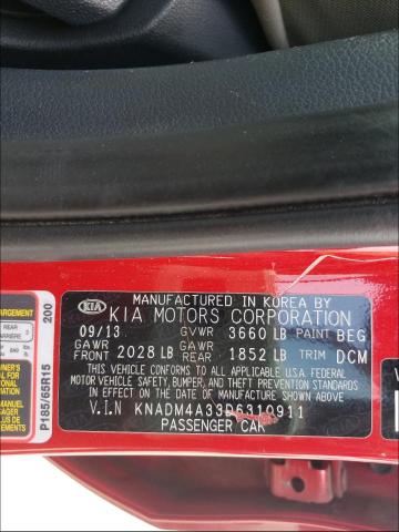 Photo 9 VIN: KNADM4A33D6310911 - KIA RIO LX 