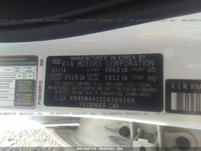 Photo 8 VIN: KNADM4A33E6369166 - KIA RIO 