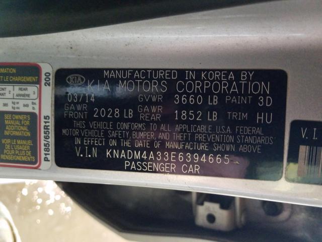 Photo 9 VIN: KNADM4A33E6394665 - KIA RIO LX 