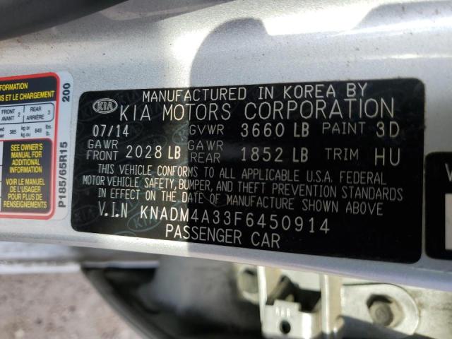 Photo 9 VIN: KNADM4A33F6450914 - KIA RIO LX 