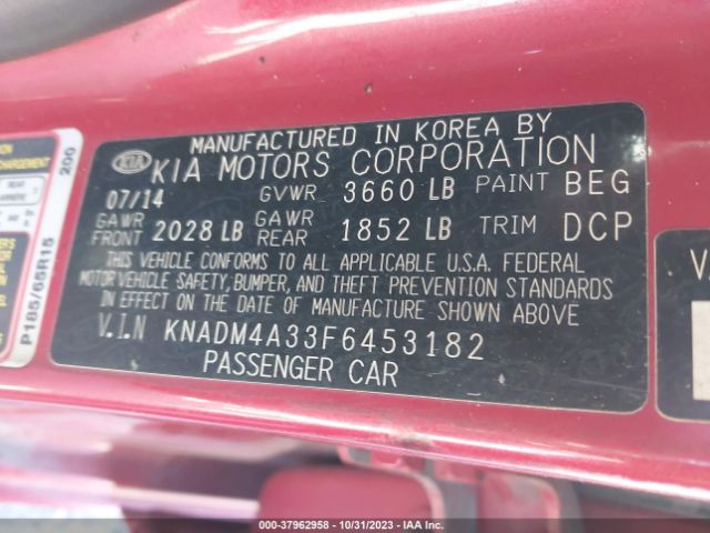 Photo 8 VIN: KNADM4A33F6453182 - KIA RIO 