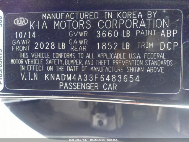 Photo 8 VIN: KNADM4A33F6483654 - KIA RIO 