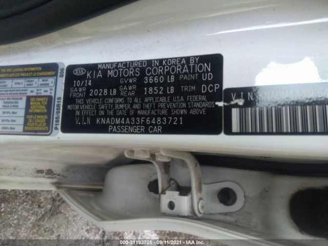 Photo 8 VIN: KNADM4A33F6483721 - KIA RIO 