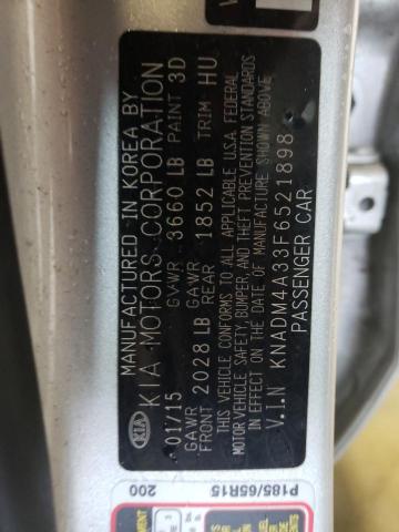 Photo 11 VIN: KNADM4A33F6521898 - KIA RIO LX 