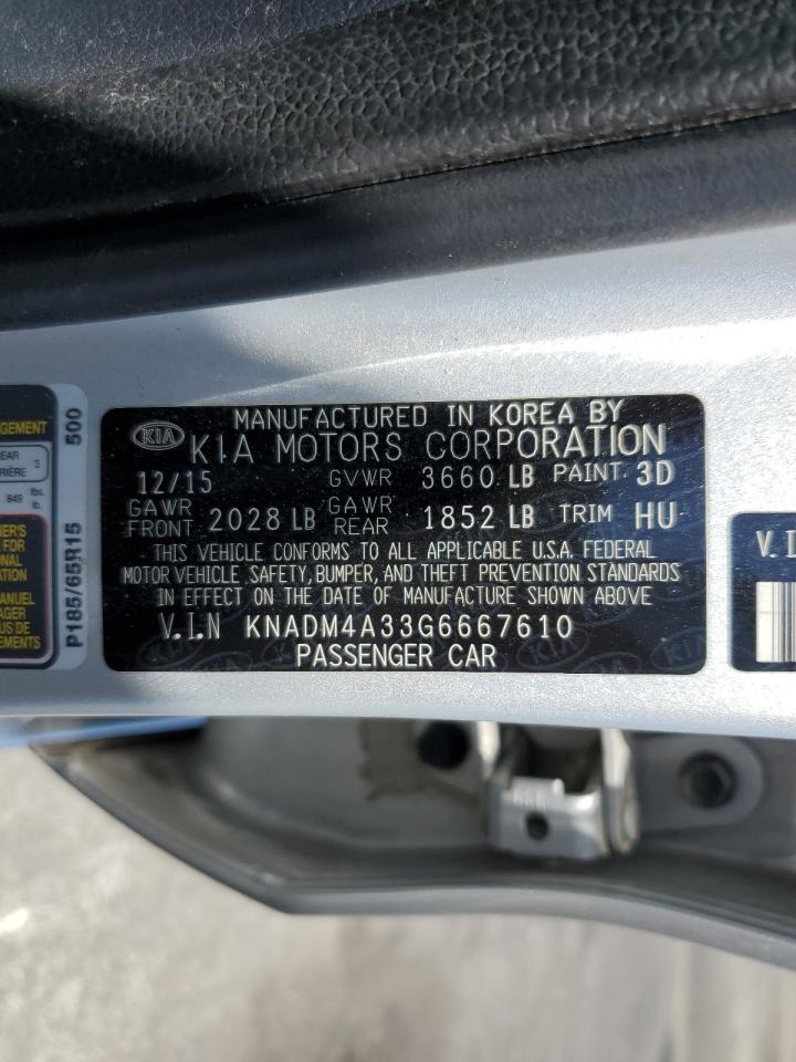 Photo 11 VIN: KNADM4A33G6667610 - KIA RIO 