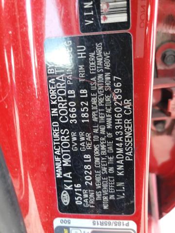 Photo 11 VIN: KNADM4A33H6028967 - KIA RIO LX 