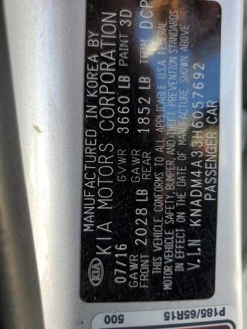 Photo 12 VIN: KNADM4A33H6057692 - KIA RIO LX 