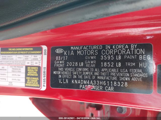 Photo 8 VIN: KNADM4A33H6118328 - KIA RIO 