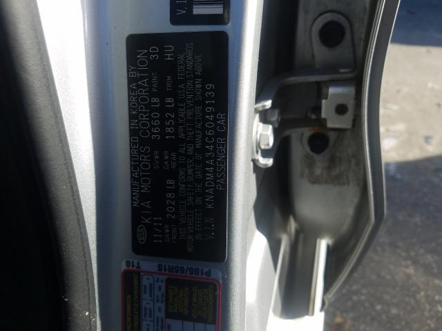 Photo 9 VIN: KNADM4A34C6049139 - KIA RIO LX 