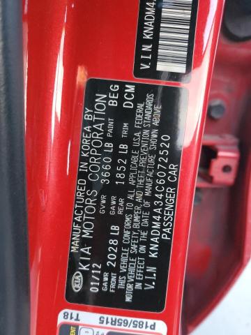 Photo 11 VIN: KNADM4A34C6072520 - KIA RIO 