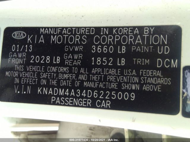 Photo 8 VIN: KNADM4A34D6225009 - KIA RIO 