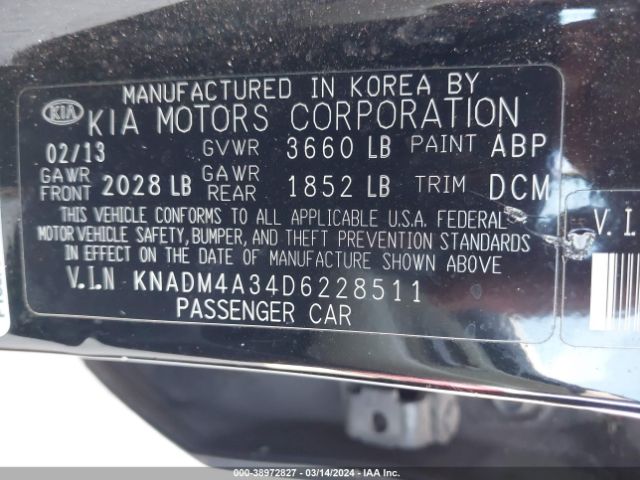 Photo 8 VIN: KNADM4A34D6228511 - KIA RIO 