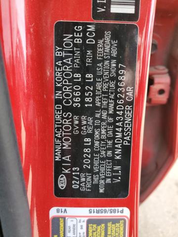 Photo 11 VIN: KNADM4A34D6236897 - KIA RIO 