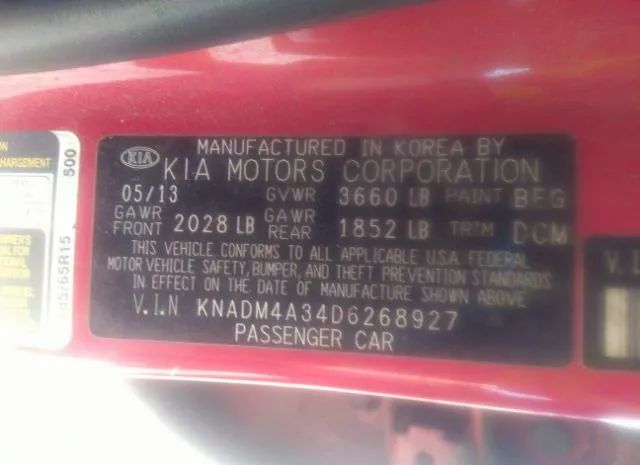 Photo 8 VIN: KNADM4A34D6268927 - KIA RIO 